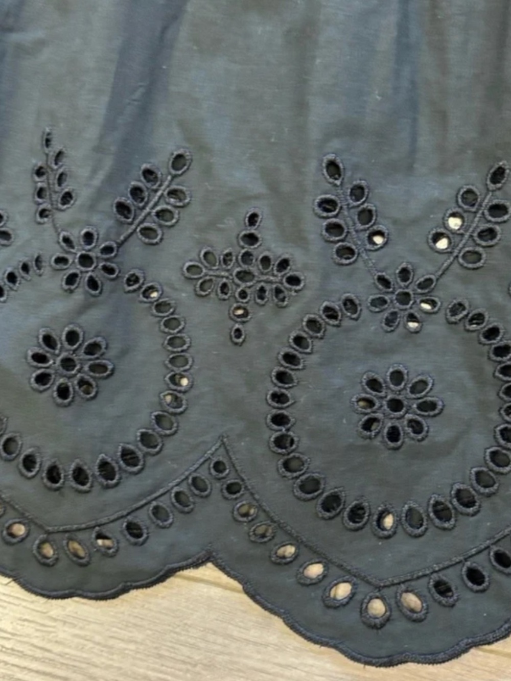 Rails Lucia Black Eyelet Dress size XS $268 Tiered Midi - Picture 9 of 9